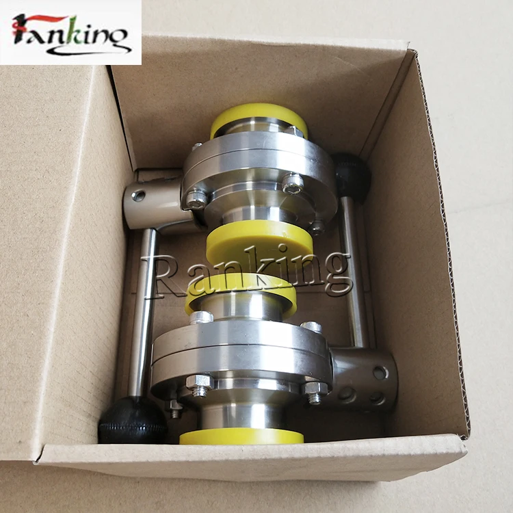 piperoll stainless steel SUS304 2-1/2' Clamped Sanitary Butterfly Flow Control Valve