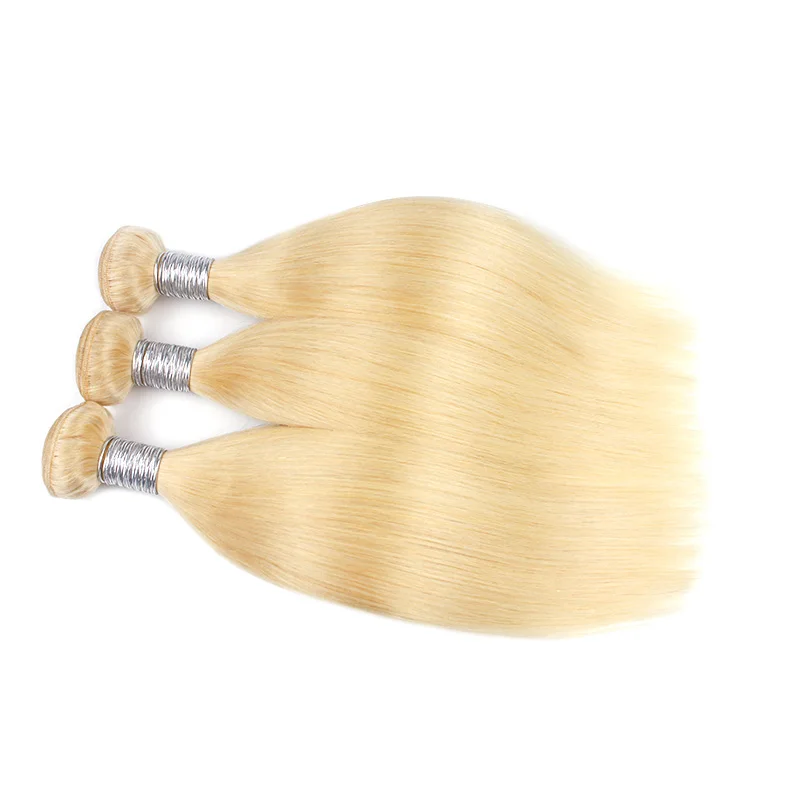 
Wholesale 100% 10A grade virgin hair brazilian morein hair bundles 613 blonde straight hair extension 