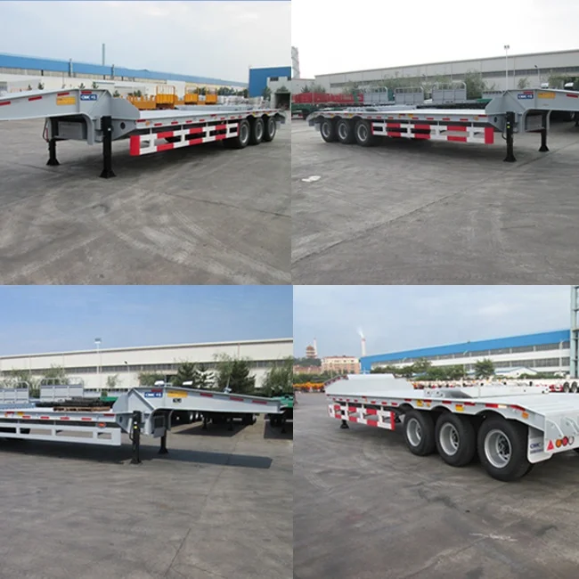 China CIMC Three-axle 50Ton Lowbed Semi-trailer for Sale