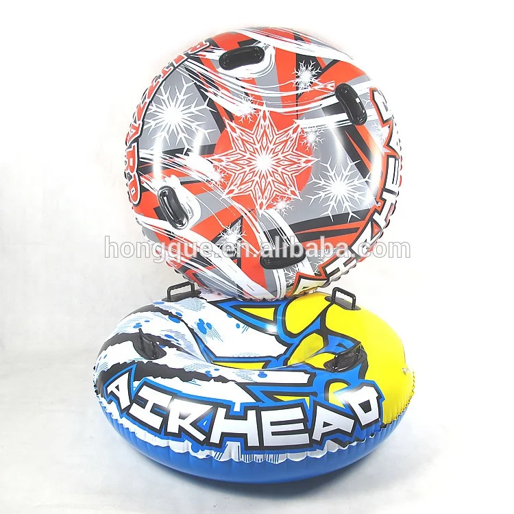 Factory sales PVC plastic inflatable round snow tube,inflatable snow sledge
