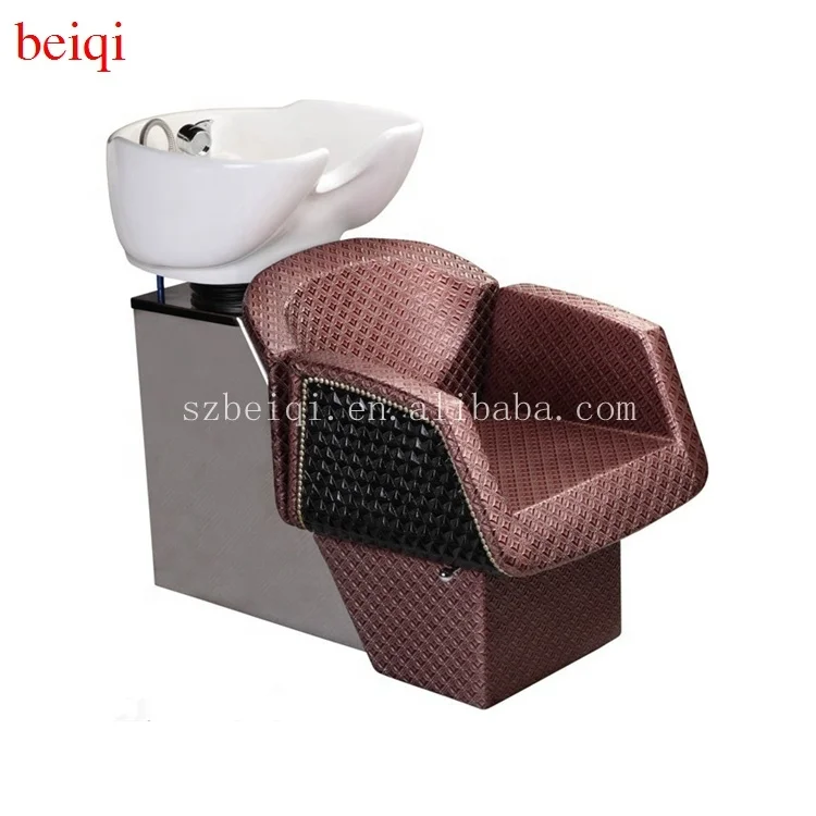 Factory wholesale salon hair washing ceramic bowls shampoo unit for sale