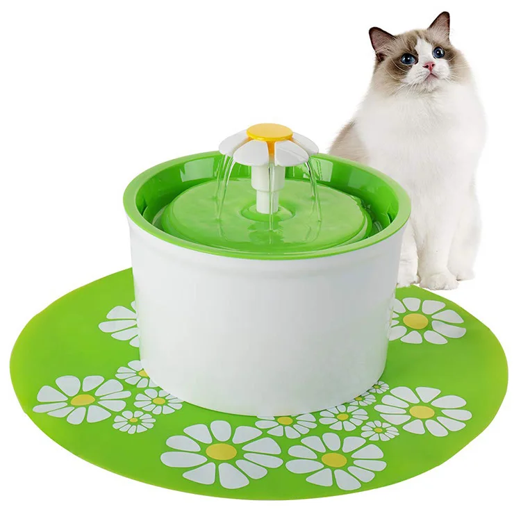 Best Selling Products Pet Supplies Durable Colors Round Flower Shape Water Drinking Basin Automatic Electric Dog Cat Fountain