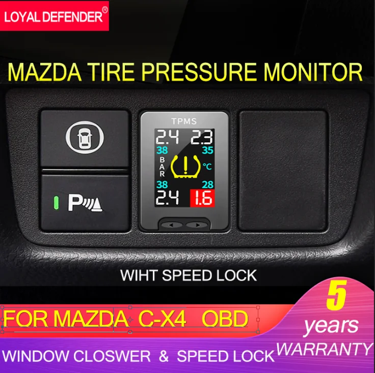 Loyal Defender smart car Mazda cx-4 cx-5 Axela Atenza OBD TPMS tire pressure monitoring system real-time intelligent monitoring