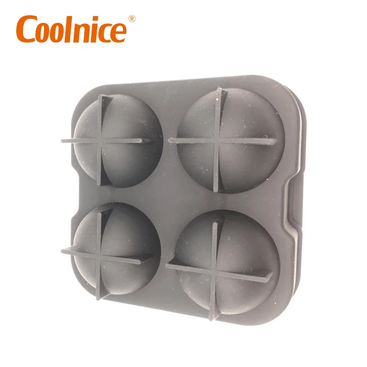 Amazon hot sale easy popping out release silicone ice cube ball maker tray mould