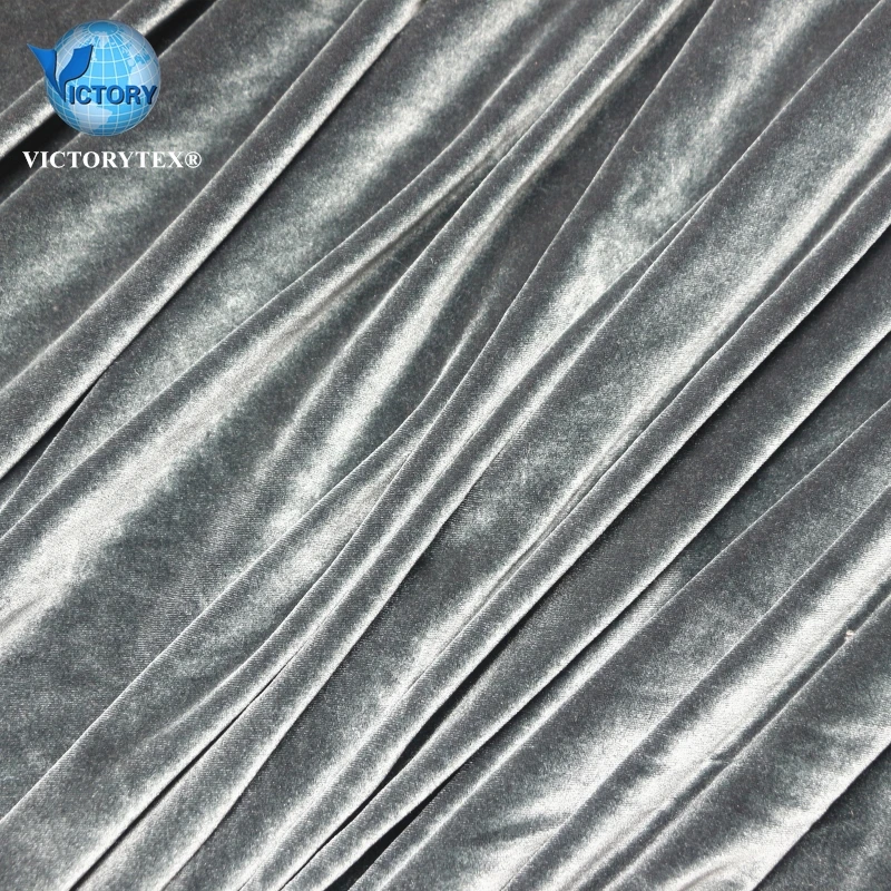 70 Polyester 22 Nylon Chinlon 8 Spandex Double Colors Knit Weave Warp Velour Stretch Elasstane Korea Velvet Fabric for Plants