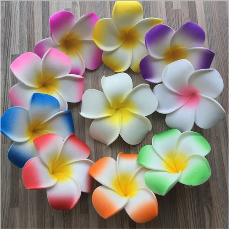 D1230  Plumeria Hawaiian Foam Flower Frangipani Flower Artificial Silk For Wedding Party Decoration