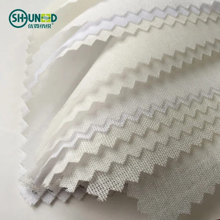 
100% Cotton Shirt Interlining Top Fuse Shirt Collar Fusing Interlining 
