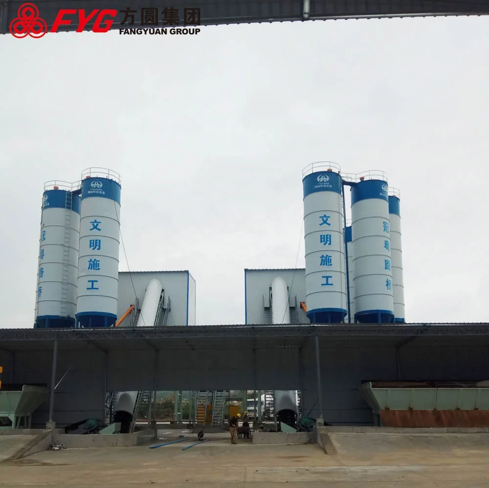 HZS120 mobile cement concrete mixing plant station