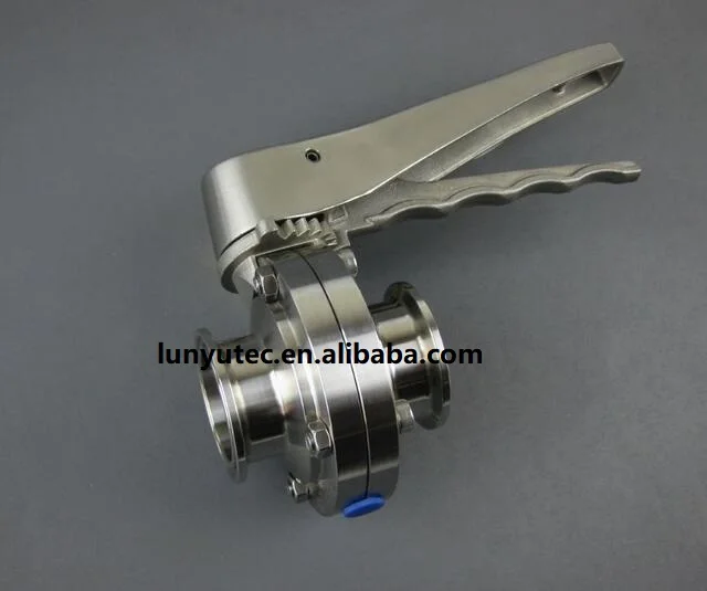 
Hygienic Tri Clamp Butterfly Valve With Stainless Steel Handle For Food Grade 