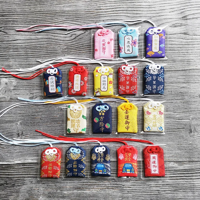 Japanese amulet Blessing bag for study  health connection love wealth fortune guard personality decoration Custom Omamori