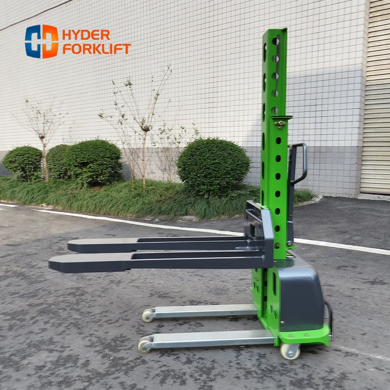 Wholesale Classical Semi-Electric Self-Loading Stacker - 1300mm Lifting height with 500kg Capacity for Warehouse