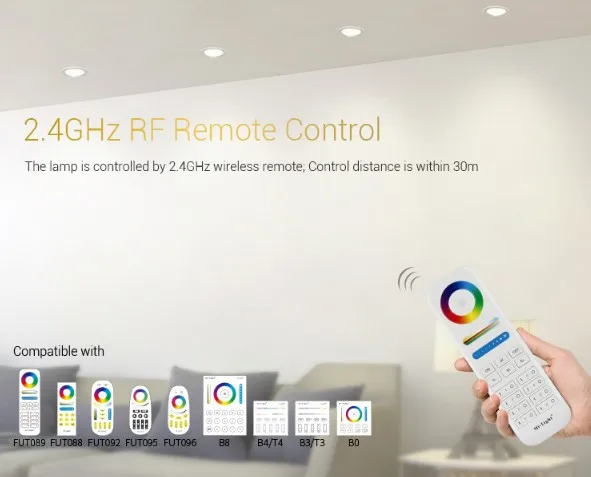 Лучшее качество, светодиодный светильник Milight FUT061 9 Вт RGB + CCT, умный кухонный светильник с Wi-Fi управлением