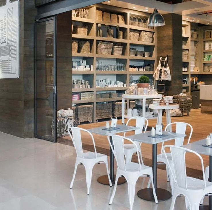 Industrial Metal Chair, Stock Restaurant Wrought Iron Dining Chair