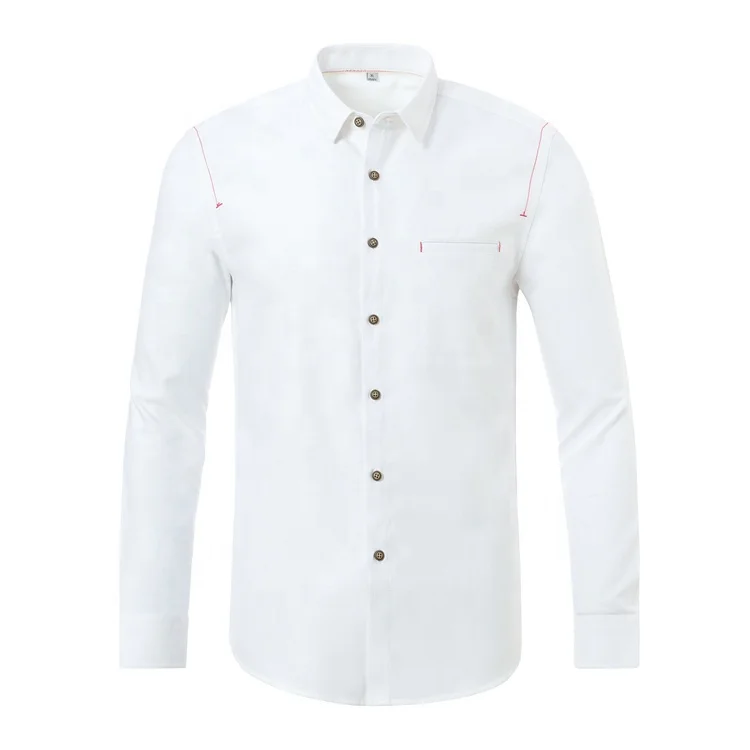 
Custom men fitness exford cotton fabric long sleeve dress shirts with logos 