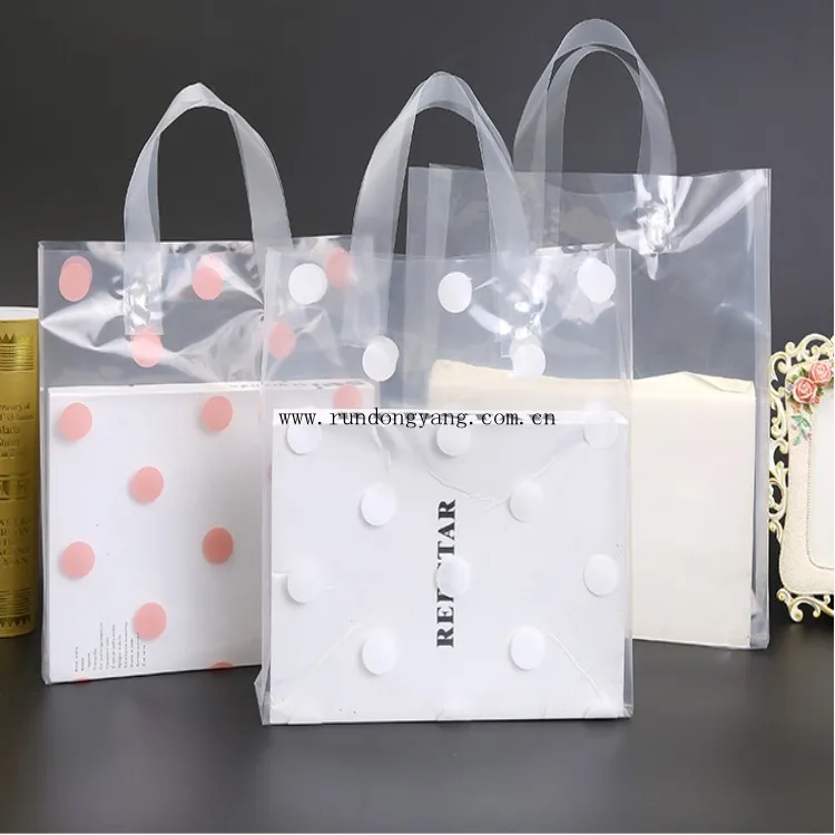 Factory Price Custom Fashion Handbag Shopping Transparent Clear Plastic PVC Hand Bags