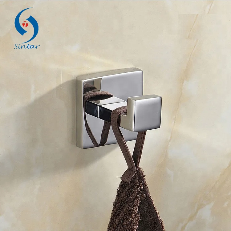 
304 Stainless Steel Modern Bathroom Accessories Wall mounted Mirror Polished Robe Hooks 