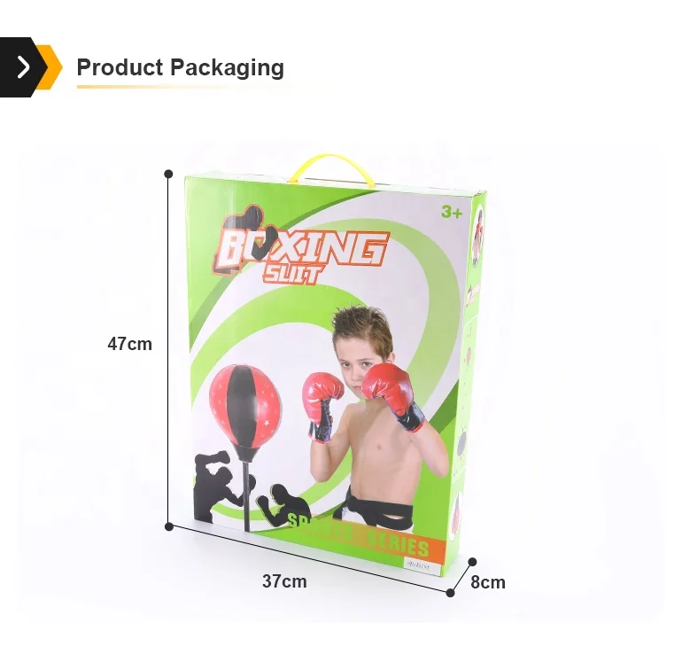 Amazon hot sale depressurization toy round bottom sport game kids boxing set