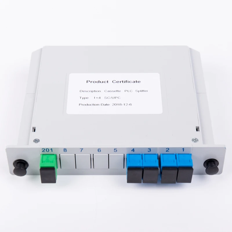 Ftth splitter 1/2 1/4 1/16 1/8 плагин PLC Оптическое волокно Кассетный сплиттер с SC APC адаптер