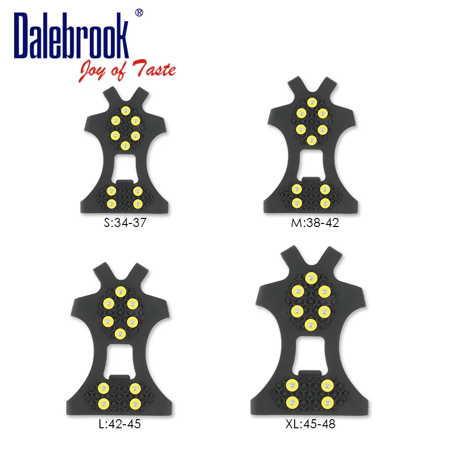 
10 SPIKES Silicone Ice Snow Shoe Grip Anti Slip Overshoes High quality Ice Cleats / Ice Crampons, Climbing Grippers 