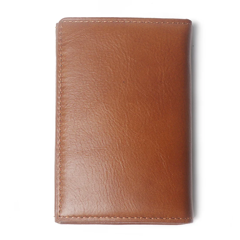
Minimalist Fashion Multi-card Spending Money Wallet Plain Genuine Leather Men Wallet&Purs 