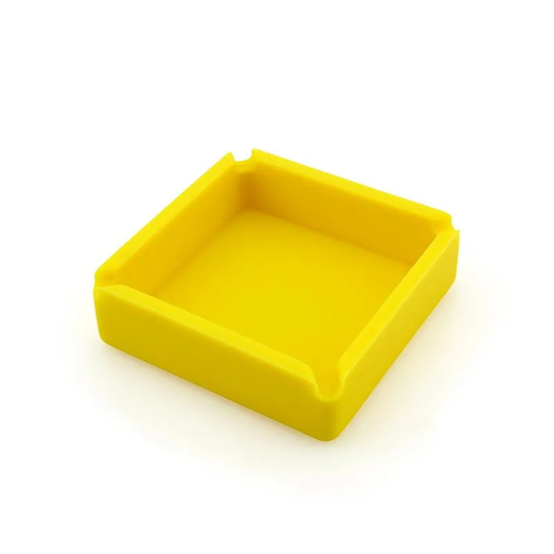 Custom Square Heat Resistant Silicone Ashtray for Home Office