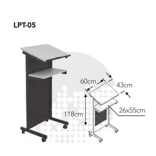 LPT-05 mobile projector & laptop trolley/lectern/projector stand/laptop stand