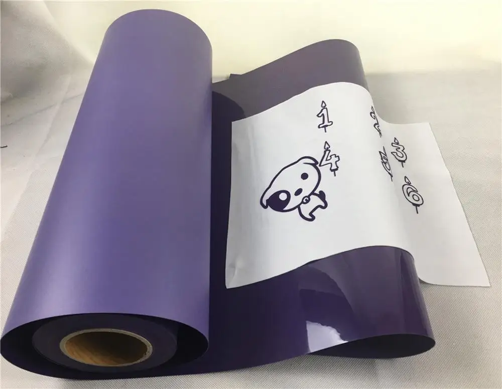 
Purple Flocked HTV Craft Vinyl - Flock Heat Transfer Vinyl for Cricut and Silhouette Cameo 
