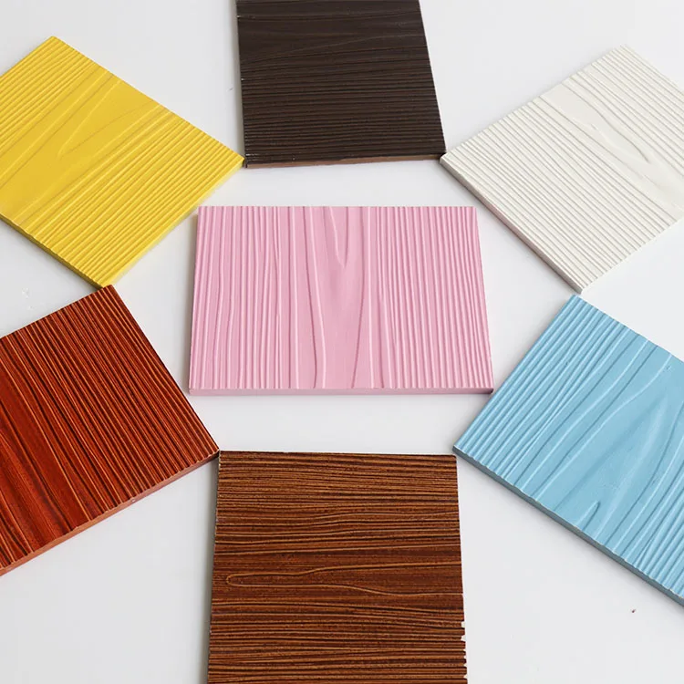 Colored fiber cement board calcium silicate cladding wood grain decorative panels