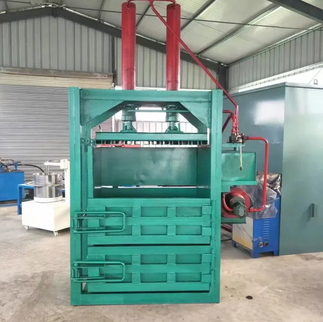 2019 newest vertical hydraulic baler for wool/cotton/straw, hydraulic waste paper, bottles baling press machine