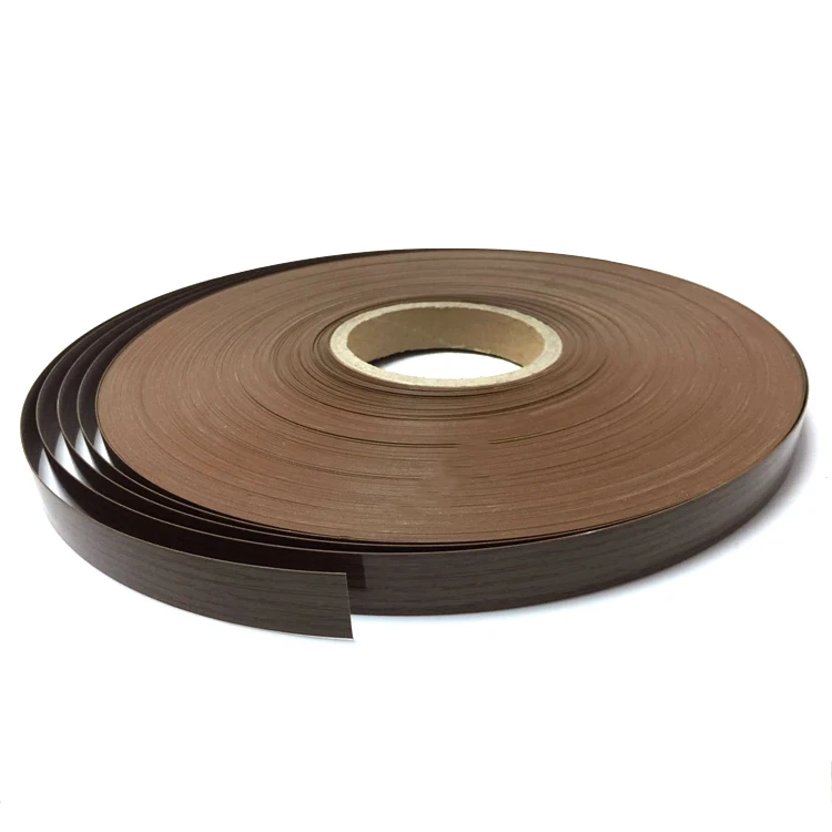 Hot Melt Glue High Gloss Mirror Wood Grain Pvc Edge Banding Strip Tape