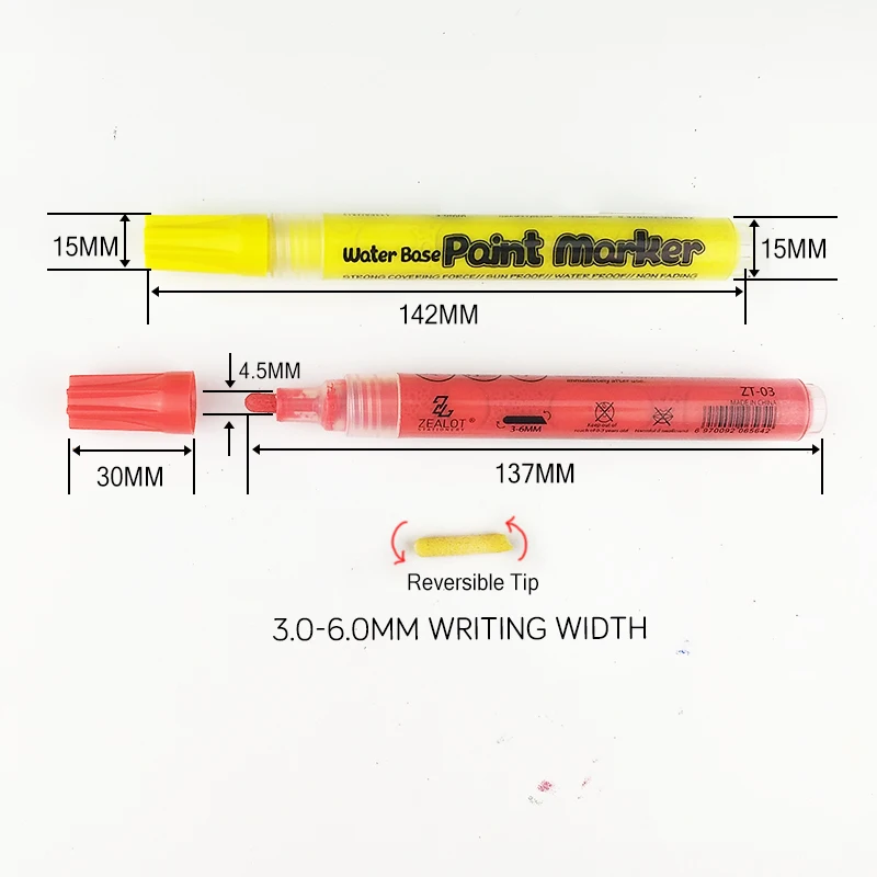 acrylic nib acrylic paint marker 24 colors set permanent drawing pen for artist