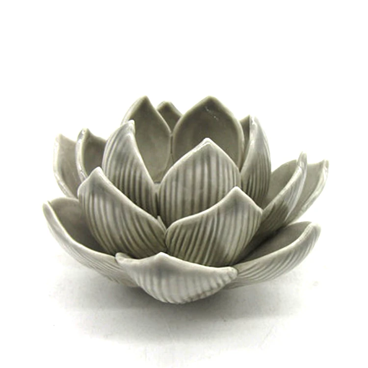 
High quality home hotel office decorations porcelain flower candle holder 