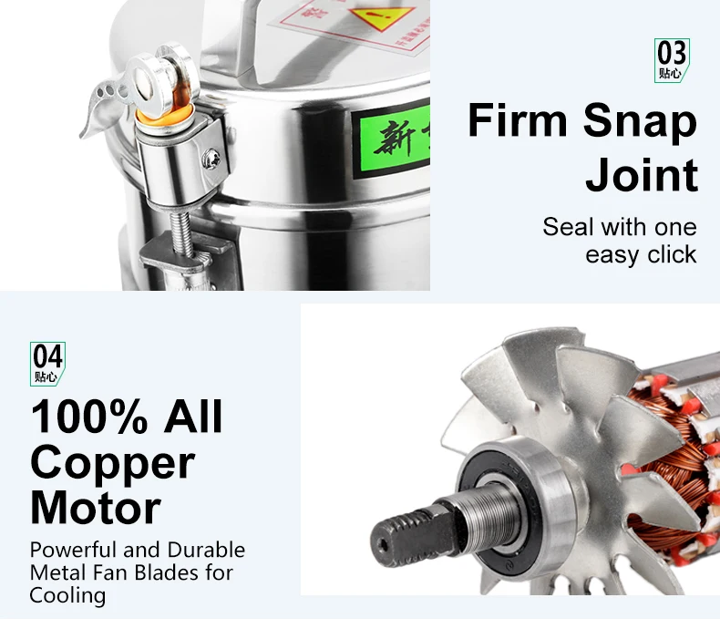 Hanboo 1000g Portable Pulverizer for wheat corn maize Molino de grano Swing-Type