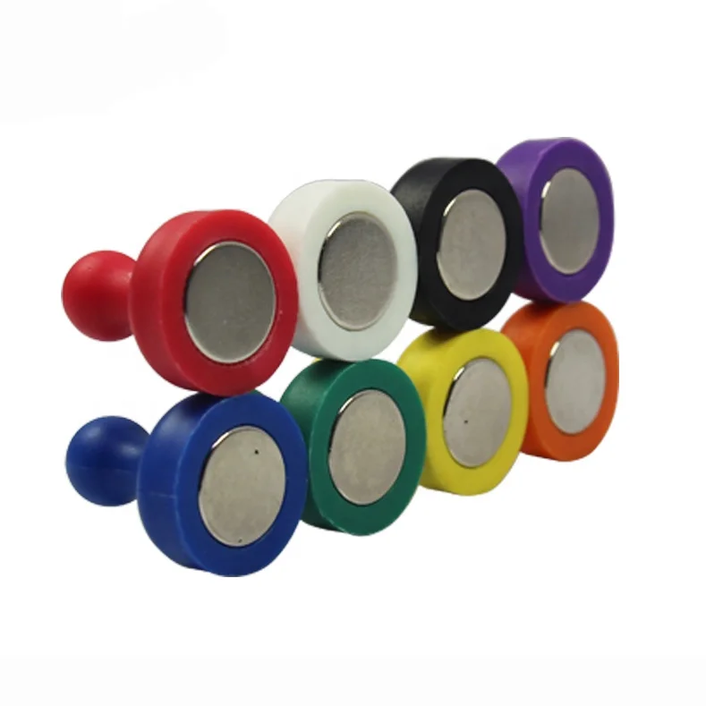 Маленький размер D12X20mm красочный канцелярские кнопки на магнитах