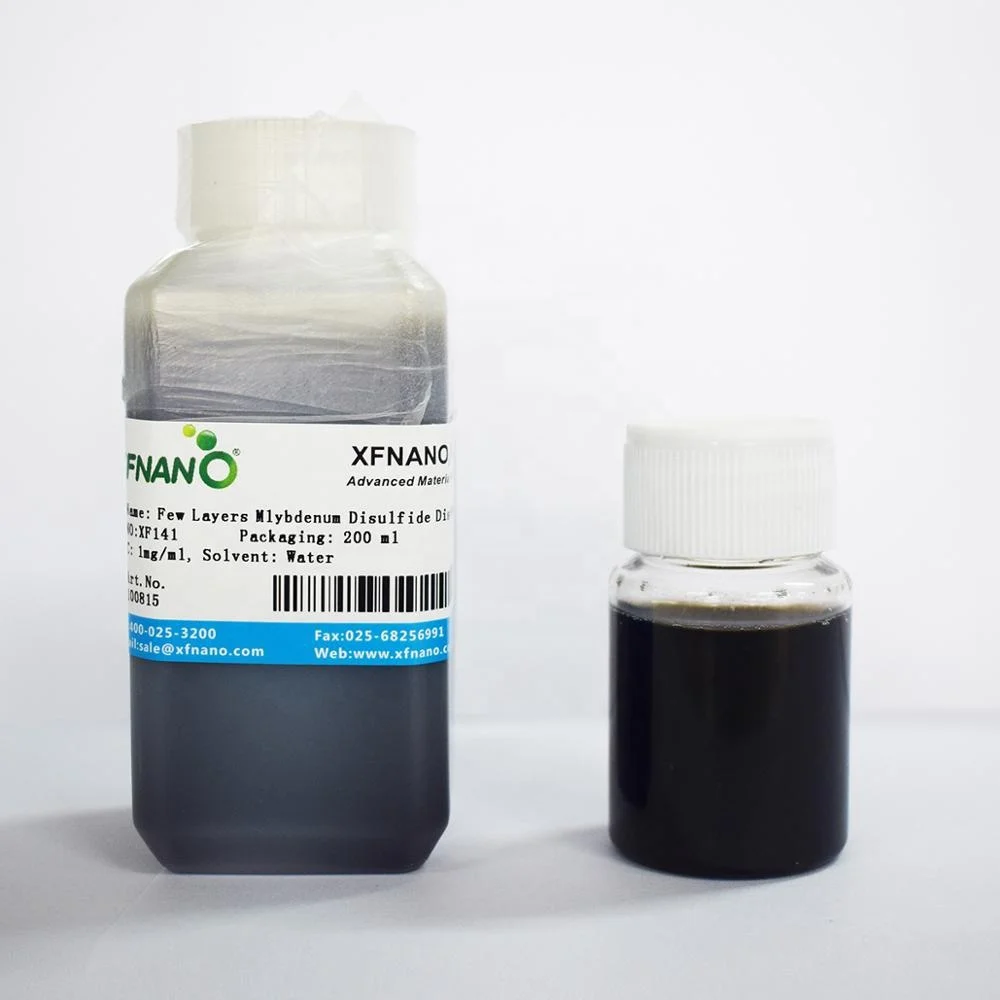Несколько слоев 1-10 нано-молибденовый дисульфид дисперсионная жидкость MoS2 с 1 мг/мл