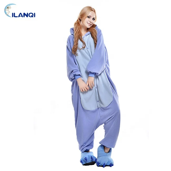 
Cosplay Cartoon Costume Blue Stitch Oneise Halloween Animal Adult Pajamas 