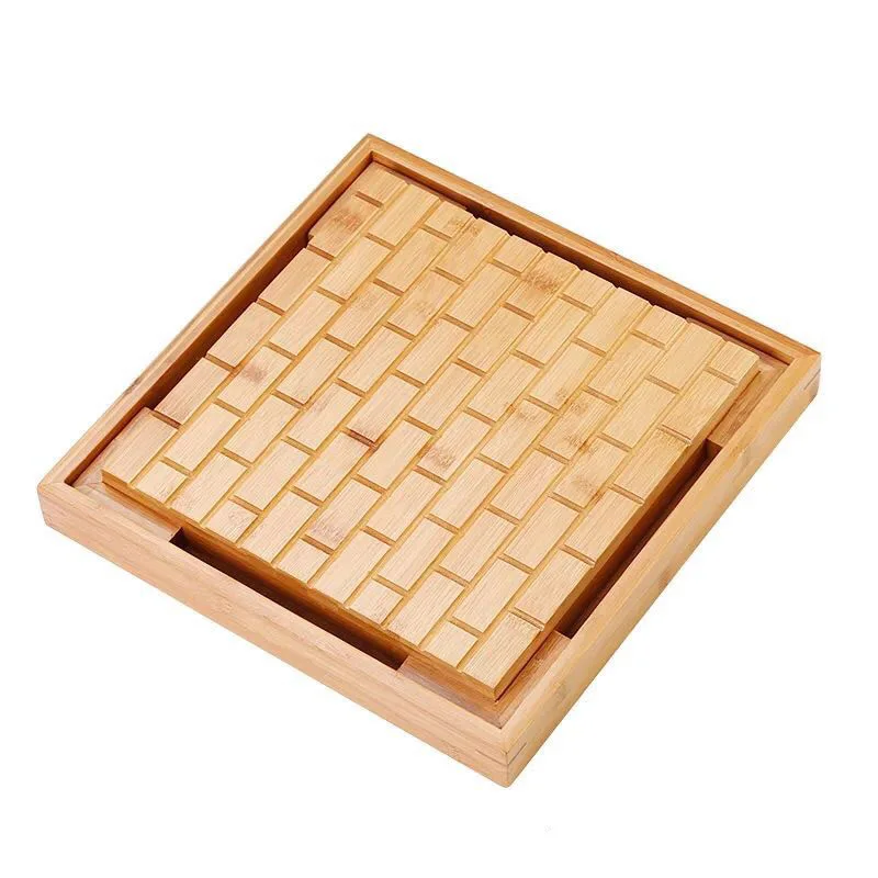 Small Tea Serving Tray Home Bamboo Tea Set Plate Board