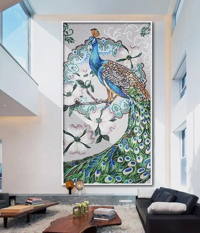 High Quality Deco Bathroom Glass Mosaic Wall Art Murals Glass Mosaic Tile Mural