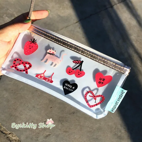 Promotion PVC printing pencil cosmetic pouch purse