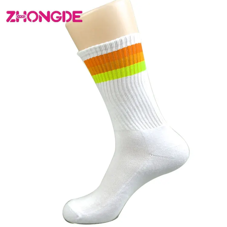 Breathable hot sale tan mens thin white ankle sport socks new design custom pattern boys long athletic crew socks
