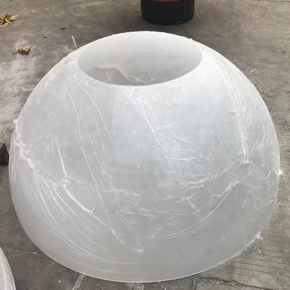 Sandblasted Acrylic Half Sphere With Hole, Cutout Hole Acrylic Half Dome, Acrylic Dome