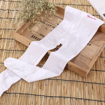 Летние тонкие детские чулки, колготки для девочек, белые леггинсы, танцевальные носки, тренировочные носки