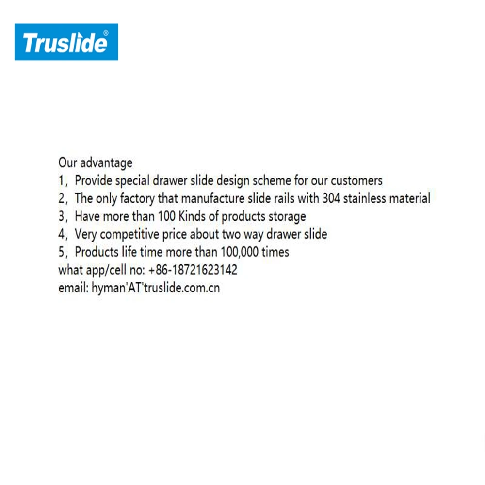 Customized Special Telescopic Sliding Furniture Roller Two Way Pulling Travel Drawer Slide