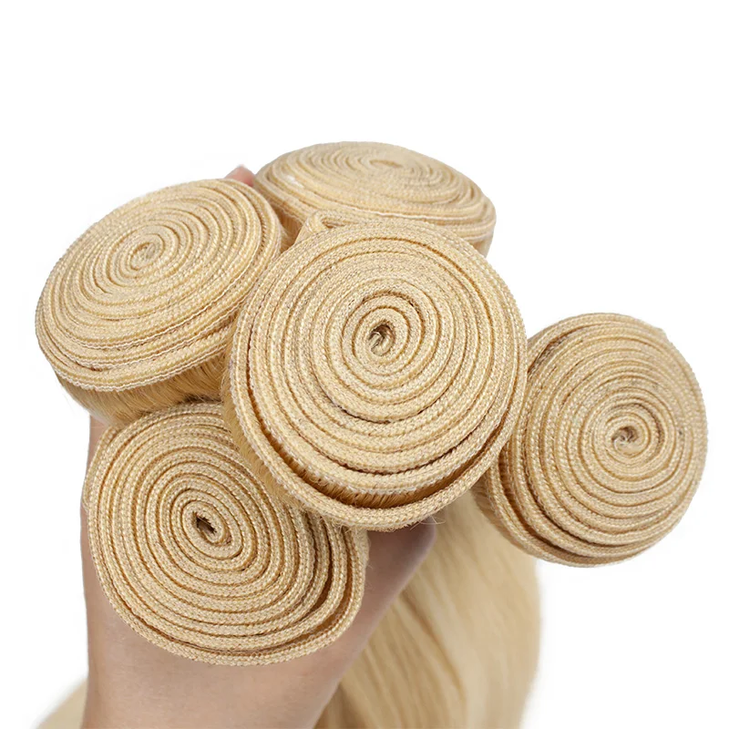 
Wholesale 100% 10A grade virgin hair brazilian morein hair bundles 613 blonde straight hair extension 