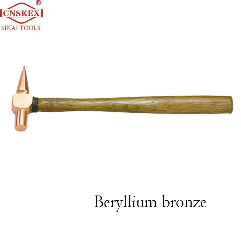 Non-sparking  Hammer testing wooden handle safety hand tools 150g