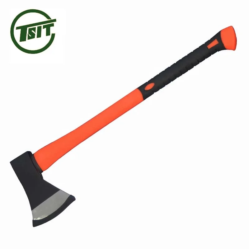 Hand outdoor tool plastic coated handle broad felling axe