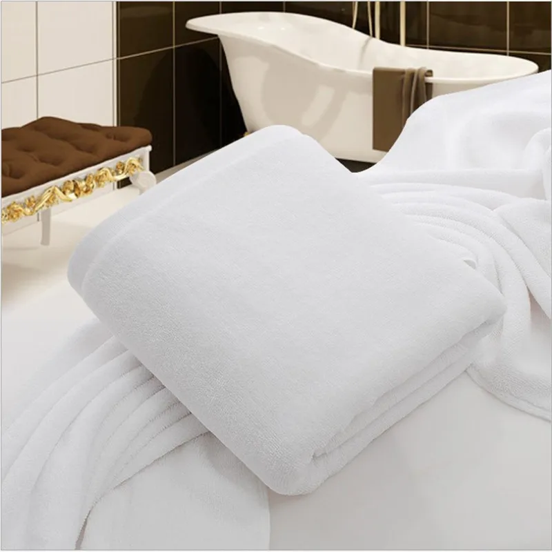 Wholesale luxury  white bath towel with logo  70*140 towel hotel