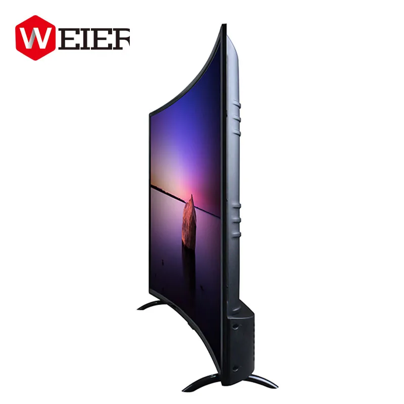 Weier New Design Full Color Slim LED LCD 65 55 Inch Smart 4k Curved TV