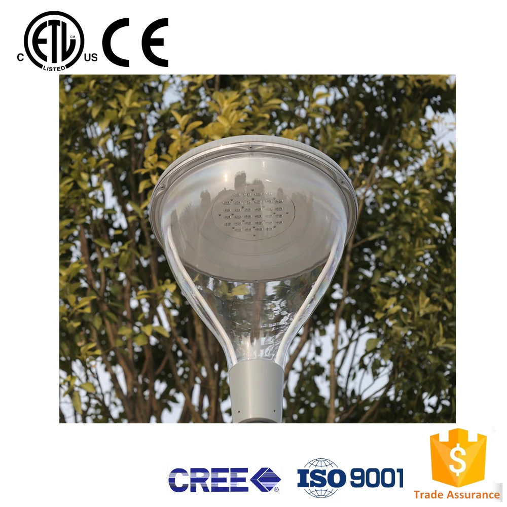 clear diffuser with high luminous quality 5 years warranty china supplier  post top fixture led garden lamp