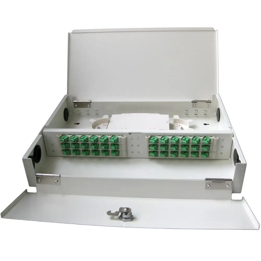China manufacturers FTTX System 36ports SC, ST, FC, LC adapter fiber optic terminal box odf